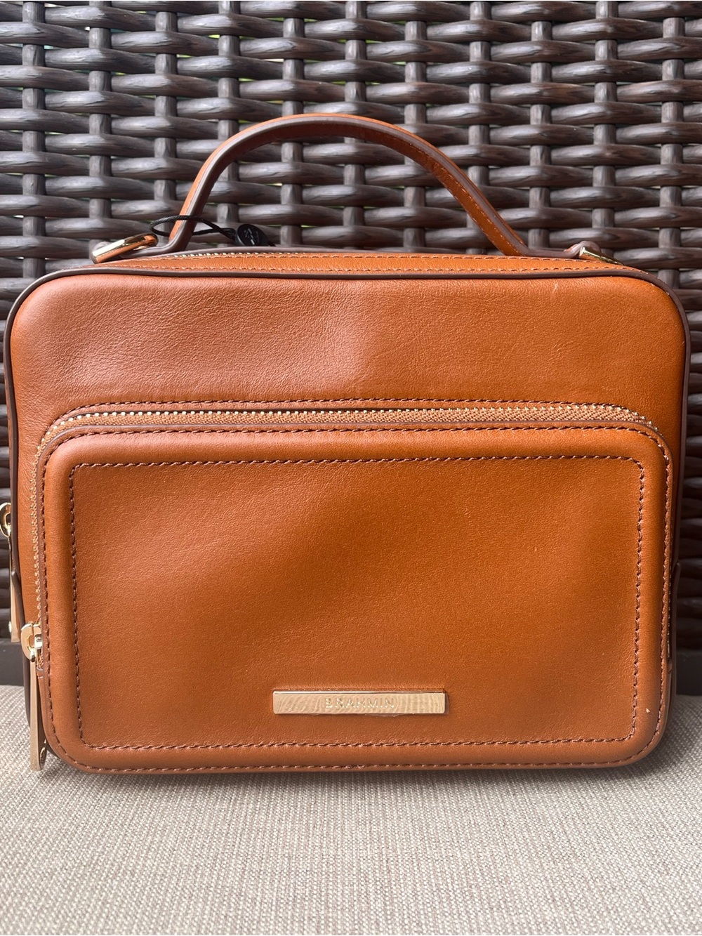 NWT BRAHMIN TORI in SADDLE HEROICA Smooth Leather Crossbody